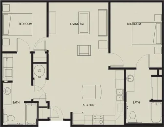 2 Bedroom Garden